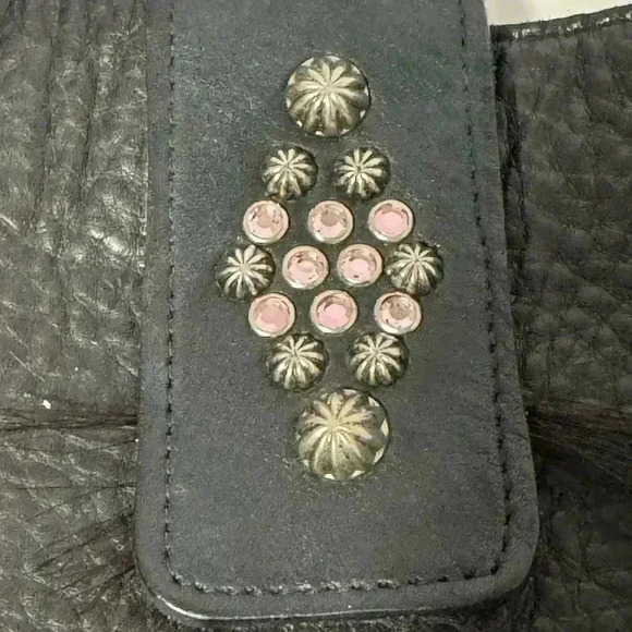 McFadin Black Leather Shoulder Purse - Picture 5 of 13